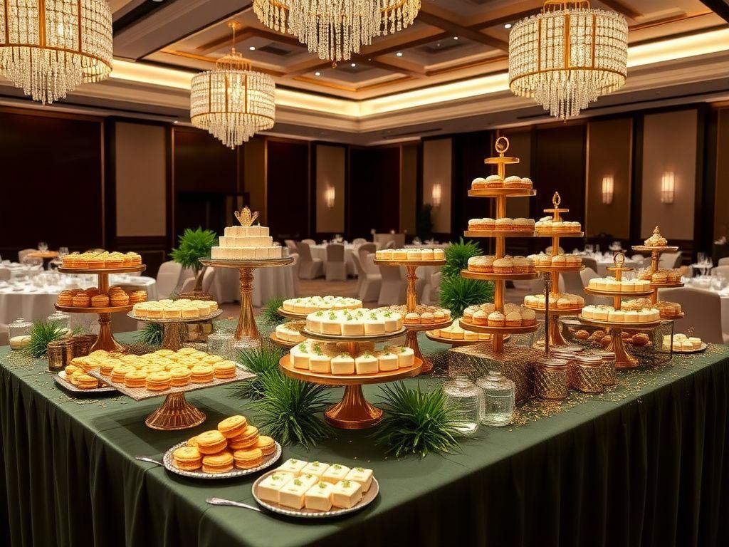 Dessert grazing station at a corporate event